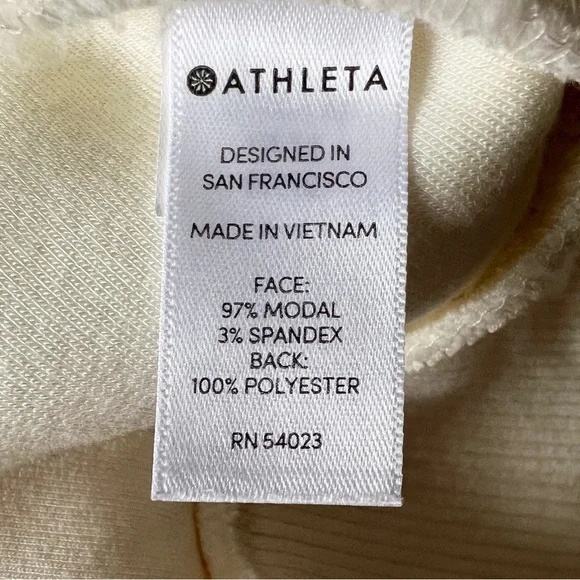 Athleta Nirvana Sherpa Funnel Neck Sweatshirt | LARGE - Picture 7 of 9